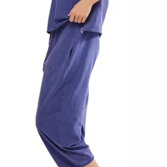 Free People Hot Shot Sleeveless Top & Pull On Pants LARGE. Color Atlantic. NWT. - Picture 4 of 7
